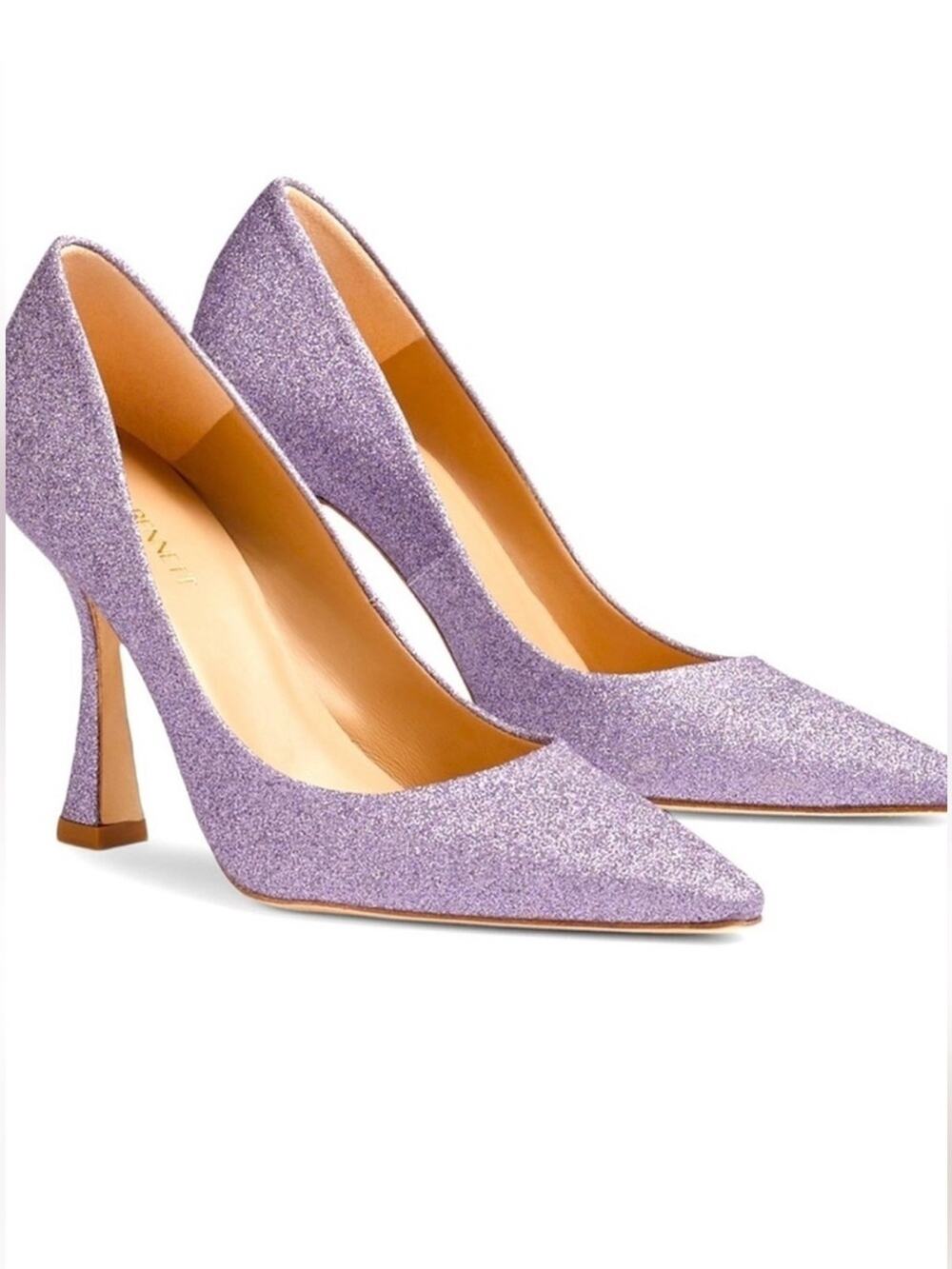 NWOT LK BENNETT Lilac Dazzle Glitter Pointed Pumps